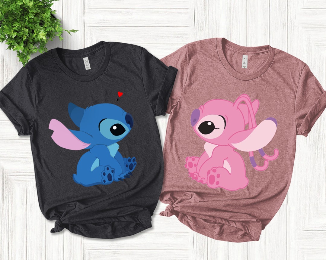 Stitch and Angel Tshirt Stitch Couple Shirt Disney Trip Etsy