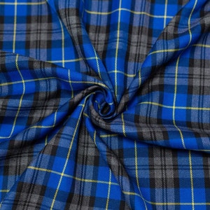 Check Tartan Fabric Skye Pattern Polyviscose | 59" (150cm) Wide | Metre