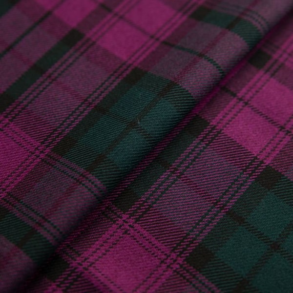 Tissu tartan Lindsay à carreaux Tissu tartan poly viscose à carreaux écossais Matériau laine au toucher Anti-rides drapé Absorbant :