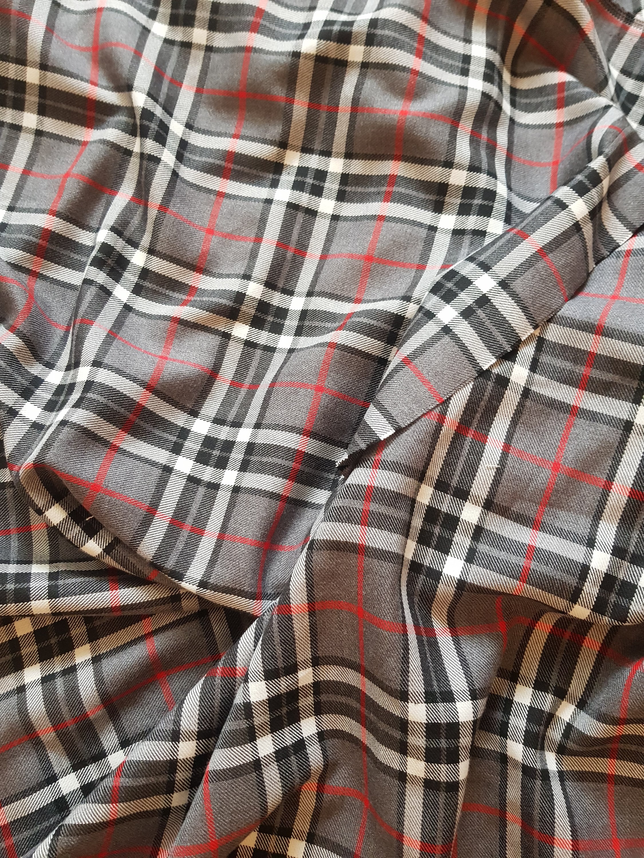 Thomson Gray Pattern Tartan Fabric Thomson Grey Pattern Polyviscose Christmas Festival | 59 ...