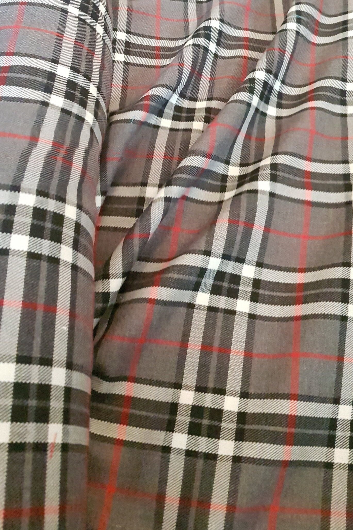 Thomson Gray Pattern Tartan Fabric Thomson Grey Pattern Polyviscose Christmas Festival | 59 ...