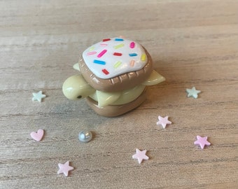 Custom made polymer clay strawberry poptart turtle/ figurine/ ceramics/ pottery/ art