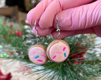 Custom made polymer clay sugar cookie earring set/ figurine/ ceramics/ pottery/ art