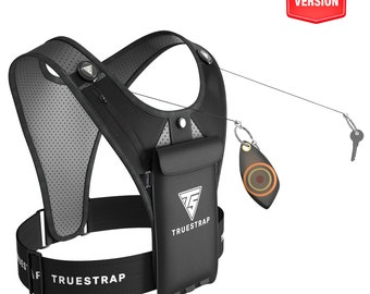 Running Vest Phone Holder Reflective Safety Hi Vis for Running Cycling Unisex  | TrueStrap® KnightRunner | Free delivery Uk Only