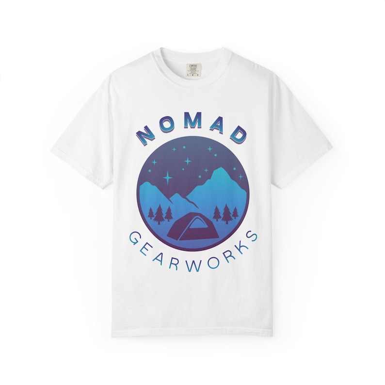 Nomad Adventure T-Shirt - Camping Tee, Outdoor Shirt, Travel Gear, Gift for Campers, Nature Lover Apparel image 1