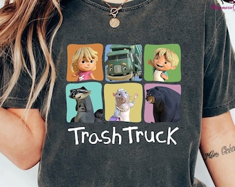 Trash Truck shirt, Trash Truck Family Shirt, Trash Truck Birthday shirt, Trash Truck Cartoon shirt, Birthday Gift, Trash Truck Characters