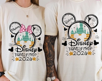 Disneyworld Family Trip 2026 Shirt, Family Disneytrip Matching Shirt, Mickey Minnie Matching Shirts, Family Vacation Shirts, Custom Trip Tee