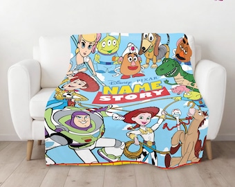 Personalized Toy Story Fleece Blanket | Buzz Lightyear Fleece Blanket | Woody Fleece Blanket | Birthday Gift | Toy Story Blanket