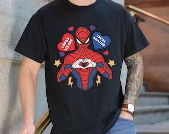 Spider Man SuperHero Valentine Shirt | You're Strong | Your're Amazing | Valentine Shirts | Couple Matching Sweatshirt | SpiderMan Lover Tee