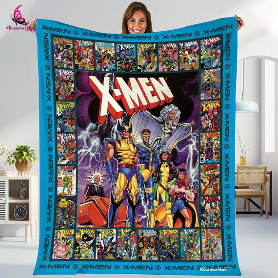X Men Characters Fleece Blanket X Men Blanket X Men Wolverine