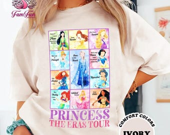 Disneyland Princess Tour Shirt, Watercolor DisneyPrincess Shirt, Girls Trip Shirt, Princess Trip Shirt, Birthday Girl Tee