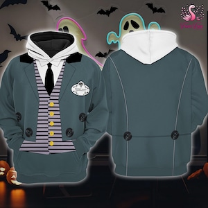 Haunted Mansion Butler 3D All Over Print Tee Sweatshirt Hoodie, Halloween Haunted Mansion Costume, Halloween Horror Movie Character Cosplay