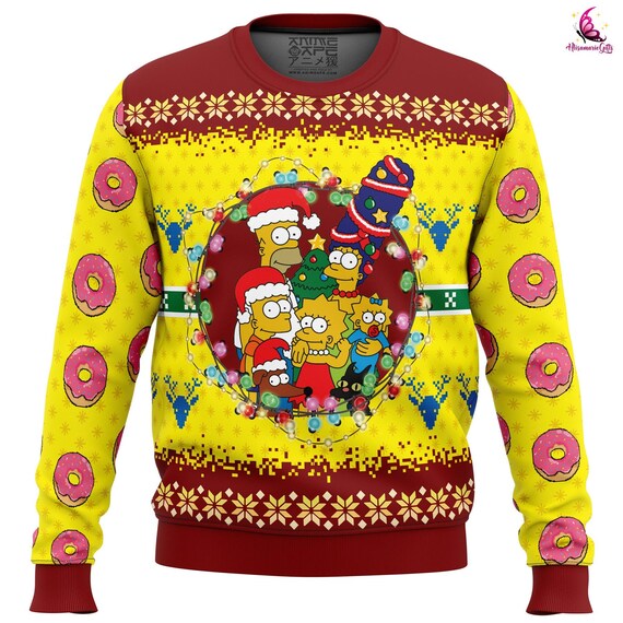 The Simpsons Ugly Christmas Sweatshirt Homer Bart Marge Lisa