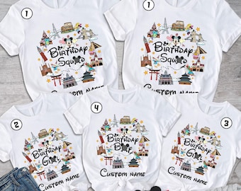 Personalized Mickey and Friends Birthday Squad Shirt, Mickey and Friends Shirt, Disneyland Birthday Shirt, Magic Kingdom, Family Shirts