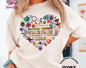 Descendants Zombies Camp Rock Worlds Collide Concert Tour Comfort Colors Shirt, Disneytrip Music Festival 2026 Shirt, Tour Shirt