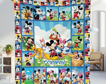Personalized Mickey Mouse And Friends Blanket | Mickey Mouse Blanket | Mouse and Friends | Christmas Gift | Magic Kingdom Blanket