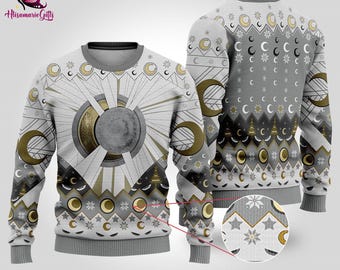 Moon Knight Ugly Christmas Sweatshirt, Steven Grant Marc Spector Christmas Sweater, Moon Knight Superhero Christmas Sweatshirt