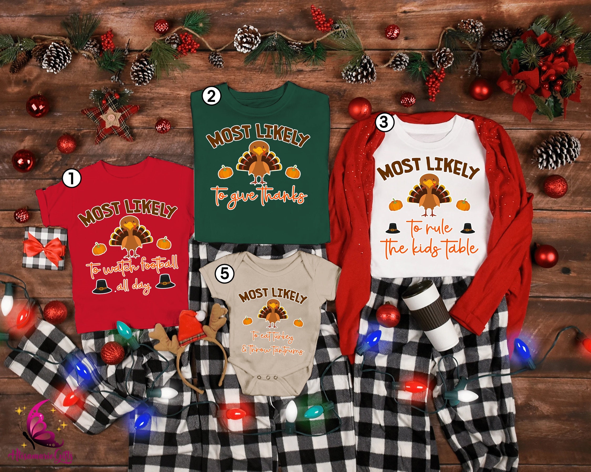 Most Likely To Quotes Shirt | Family Matching Thanksgiving Shirt | Funny Christmas Shirt | Thanksgiving Group Shirt | Christmas Gift - Fall Outfits, Shirtshack Boutique