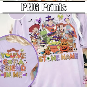 Personalized Toy Story Halloween Png Download, You'Ve Got A Friend In Me, Disneyland Halloween Party 2025, Woody Buzz Jessie Toy Story