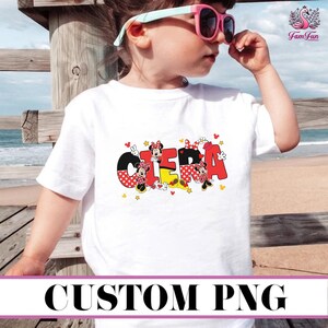 Custom Name Minnie Mouse Png Download, Minnie Mouse Png, Personalized Name Disneyland, Custom Birthday Kids
