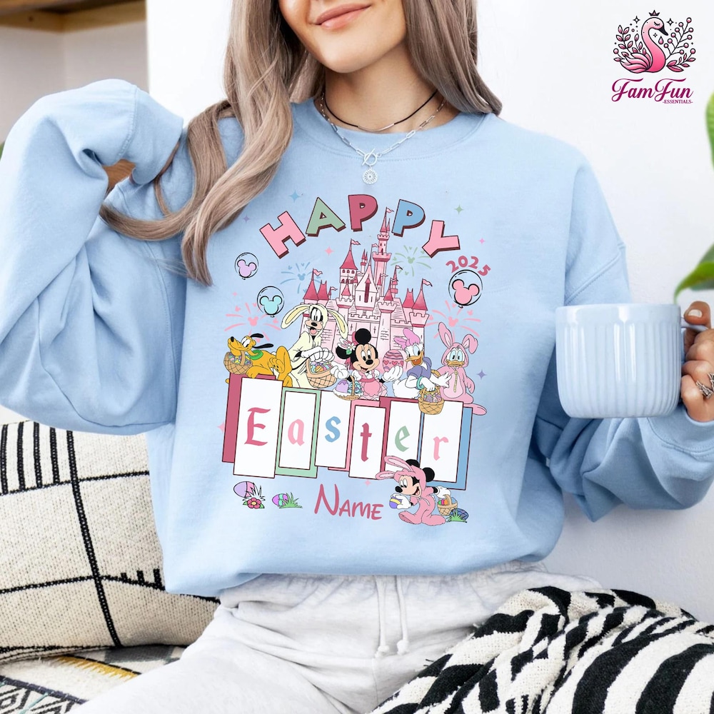 Personalized Mickey And Friends Happy Easter Shirt, Disneyland Easter Shirt, Easter Shirt, Easter Egg Shirt, Easter Day 2925 Shirt Teeshirtsummer