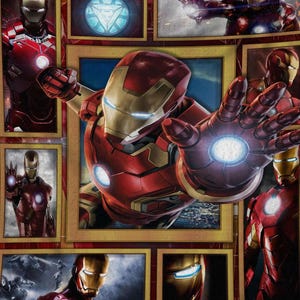 Manta polar de Iron Man / Manta de Iron Man / Manta de superhéroe de los Vengadores para cama, sofá o sofá imagen 1