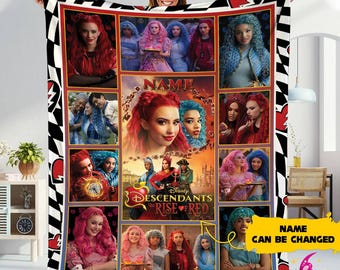 Disneyland Descendants The Rise of Red Blanket Descendants Fleece Blanket Disneyland Villains Descendants Blanket for Bed Coach Sofa