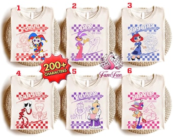 The Amazing Digital Circus T-shirt, TADC Jax Pomni Characters Shirt, Cute Circus Fan Gift Hoodie, Anime Style Cartoon Tee for Boys Girls