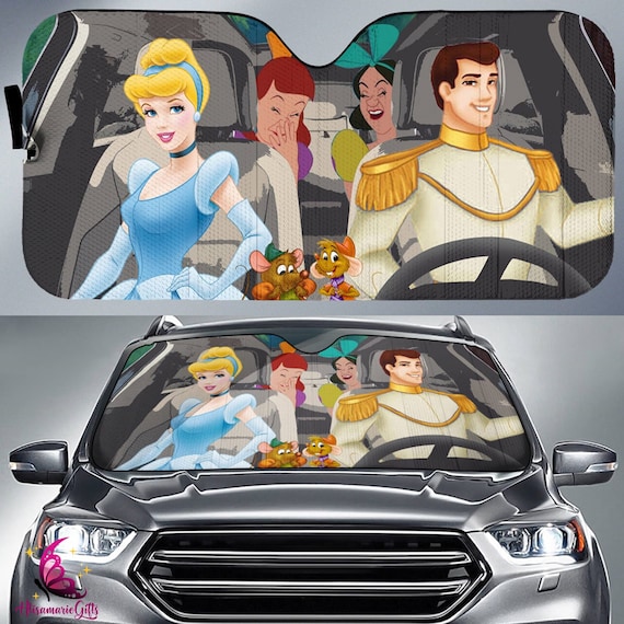 Cinderella Princess and Prince Charming Car Sun Shade, Disneyland