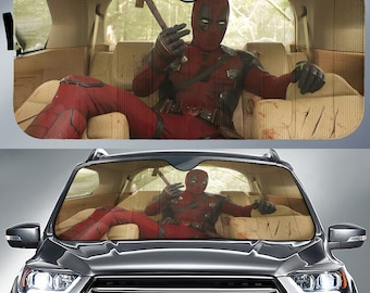 Deadpool Car Sunshade | Wolverine and Deadpool Car Sun Shade | Deadpool 3 Movie Car Sun Shade Car Windshield Auto Sun Shade