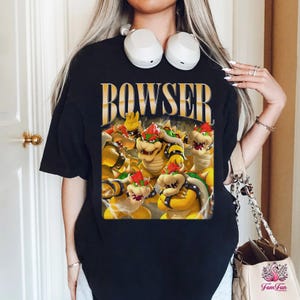 Retro Super Mario Bowser Anatomy Premium Unisex Cotton Crew Retro Super Mario Bowser Anatomy Premium Unisex Cotton Crew
