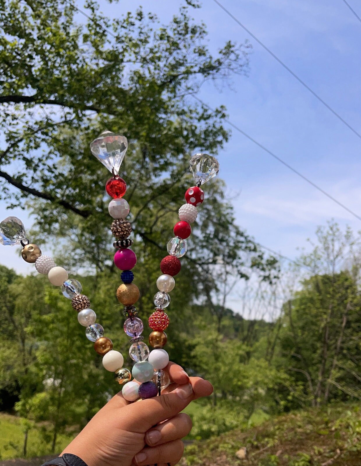 Fairy Garden Stakes, Glass Bead Garden Wands, Outdoor Suncatcher