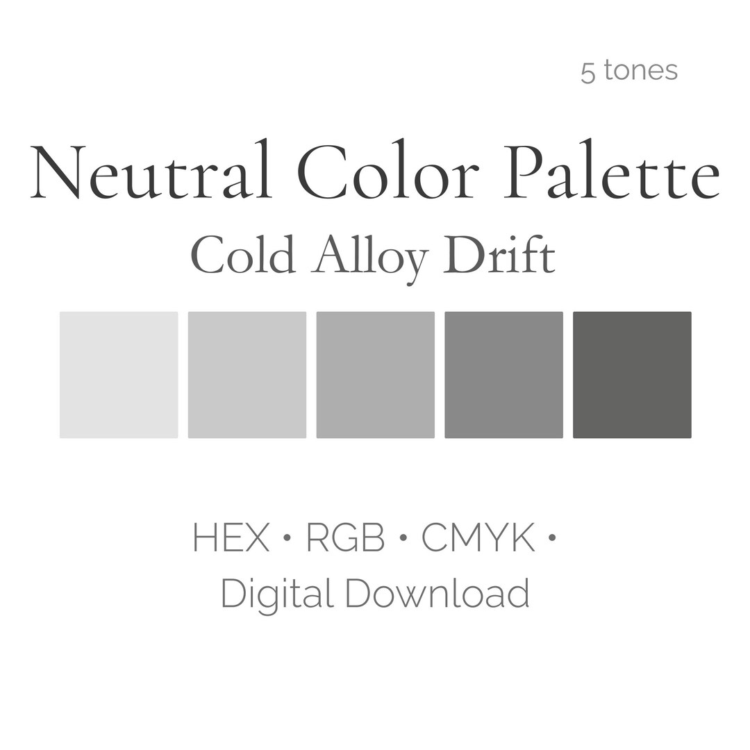 Cold Alloy Neutrals | Salt & Metal Palette No.4 — Cold Alloy Drift ...