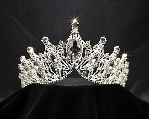 ? Rhinestone Crown Headband Bridal Tiara Star Moon Crown Headband Silver Bride Wedding Headband  main image 4