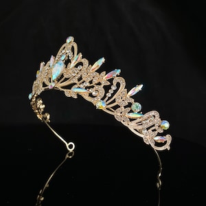 Crystal Tiara Crown Sparkling Headband for Princesses Brides and Birthday Rhinestone Hair for Women and Girls at Weddings Proms and Parties
