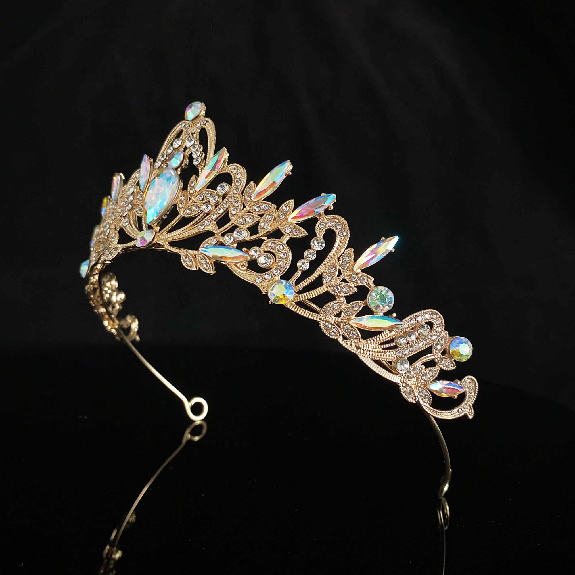 Crystal Tiara Crown Sparkling Headband for Princesses Brides and Birthday Rhinestone Hair for Women and Girls at Weddings Proms and Parties