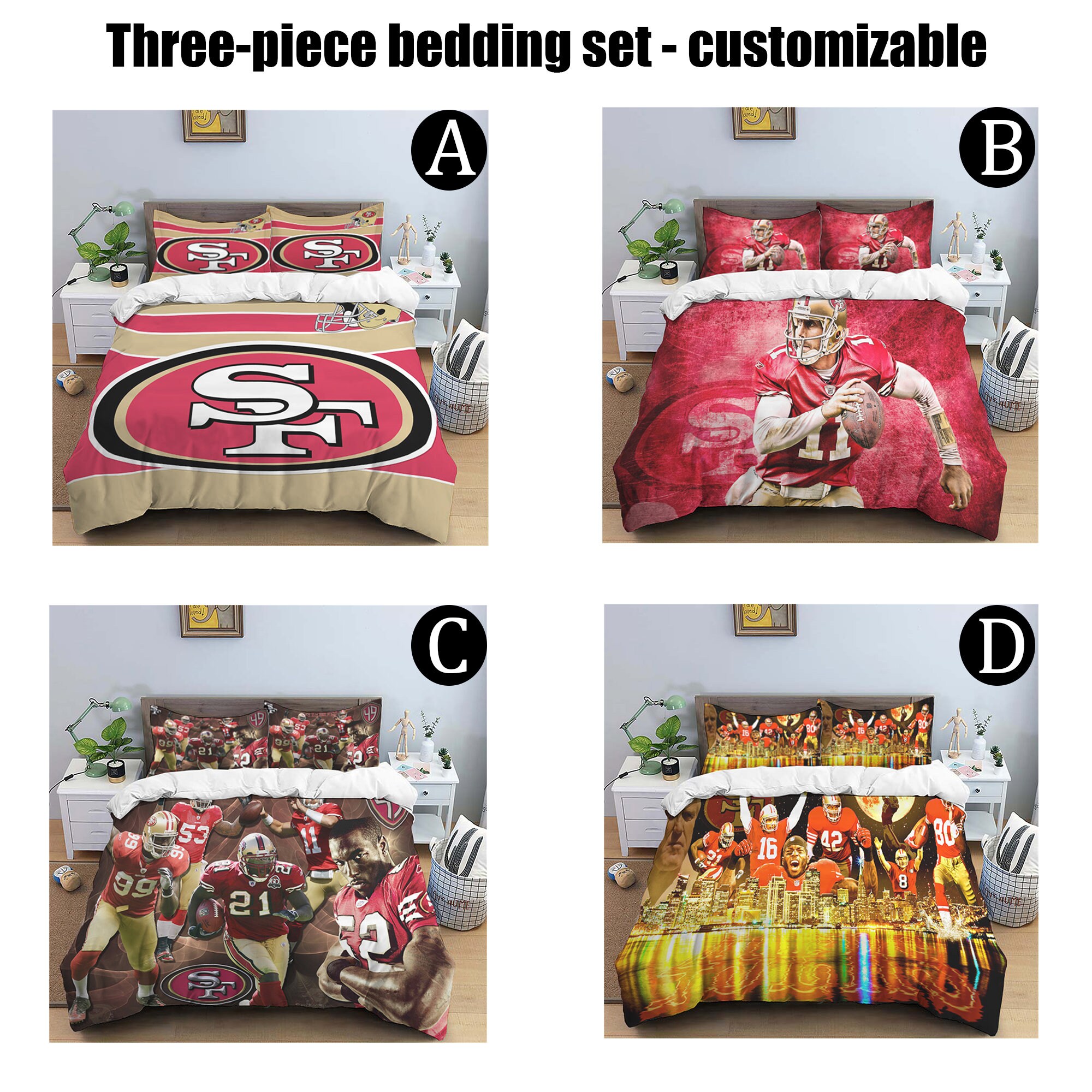 49ers Bedding Set Mickey LV Pattern San Francisco 49ers Gift - Personalized  Gifts: Family, Sports, Occasions, Trending
