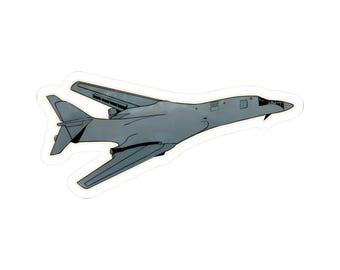 Pegatinas del bombardero B-1 Lancer para aficionados a la aviación, aviadores militares, pilotos, aviadores de la Fuerza Aérea, miembros del servicio de las Fuerzas Armadas o veteranos