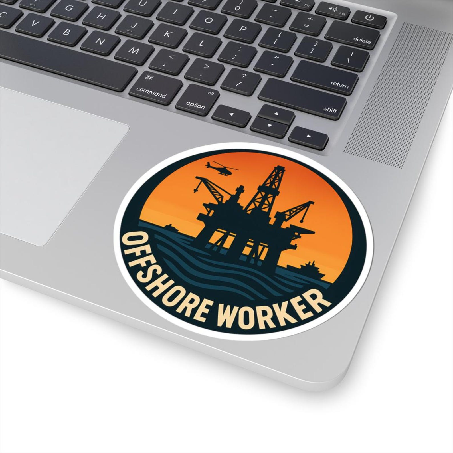 Sticker for Offshore Workers - Oil Rig Platform Sunset Decal for ...