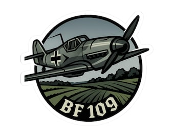 メッサーシュミット Bf109 G-6 ビニールステッカー - 第二次世界大戦