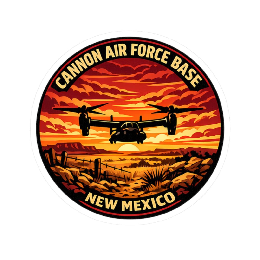Cannon Air Force Base Sticker for Veteran, Military Aviation Lovers ...