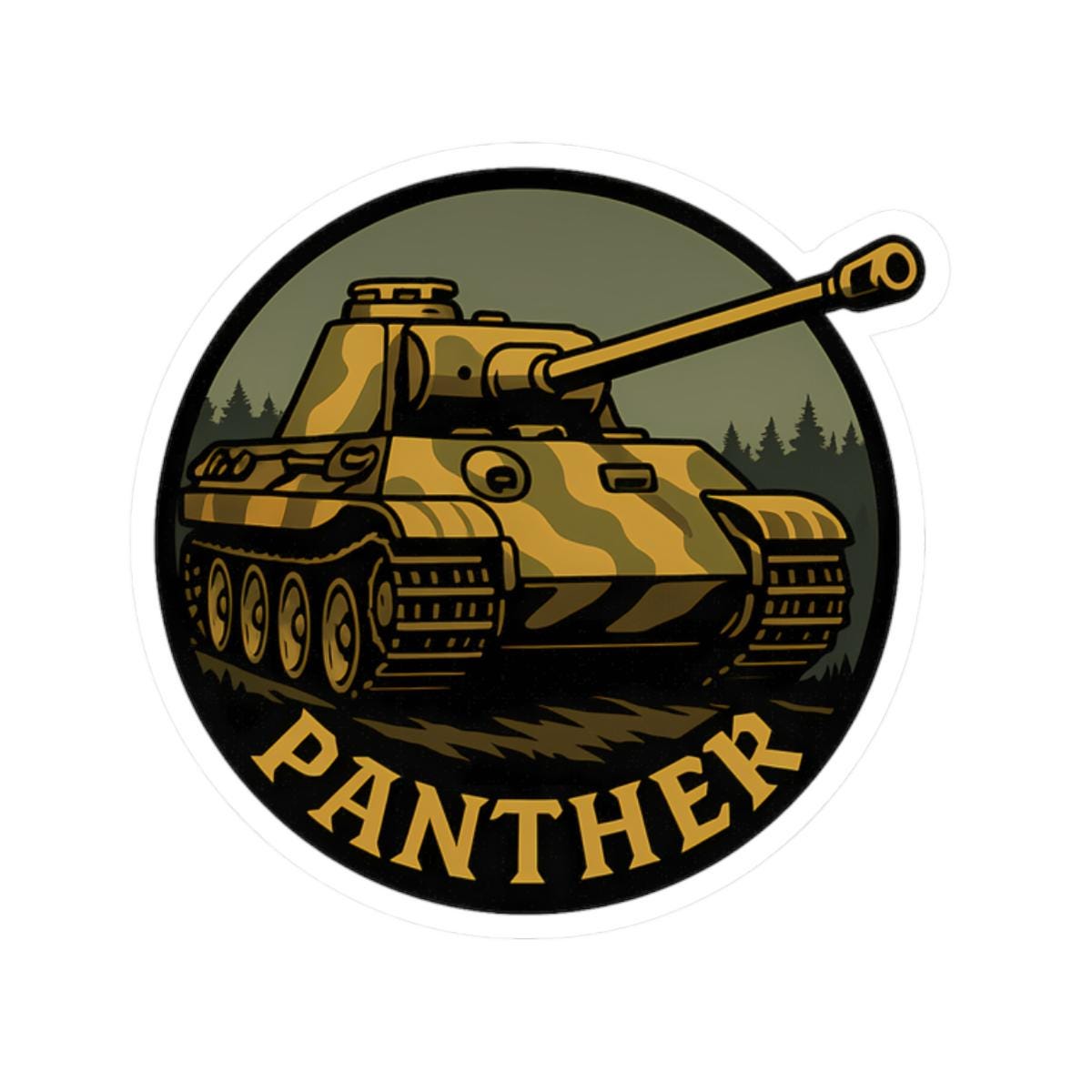 Panzer Window Sticker Sticker for Tankers, Panzer V Panther Tank Decal, WWII German Armor ...