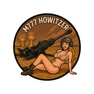 M777 Howitzer Sticker for Army Soldiers, Artillery, Military Veterans