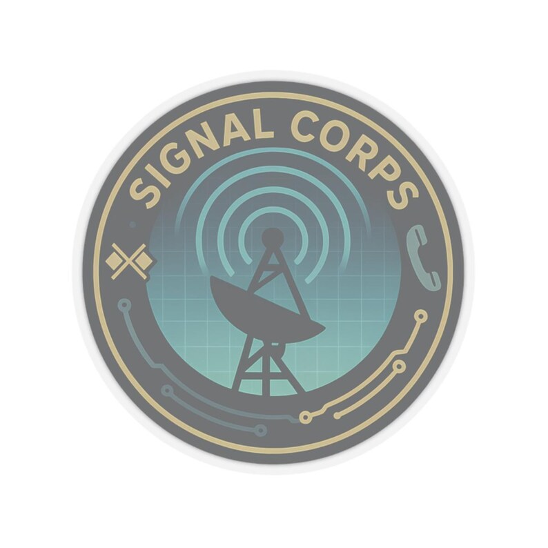 Army Signal Corps Veteran Sticker Military Communications Satellite ...