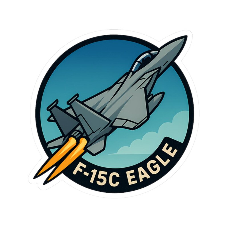 Aviation Fans Sticker, F-15C Eagle Fighter Jet Decal, Pilot Gift, Air ...