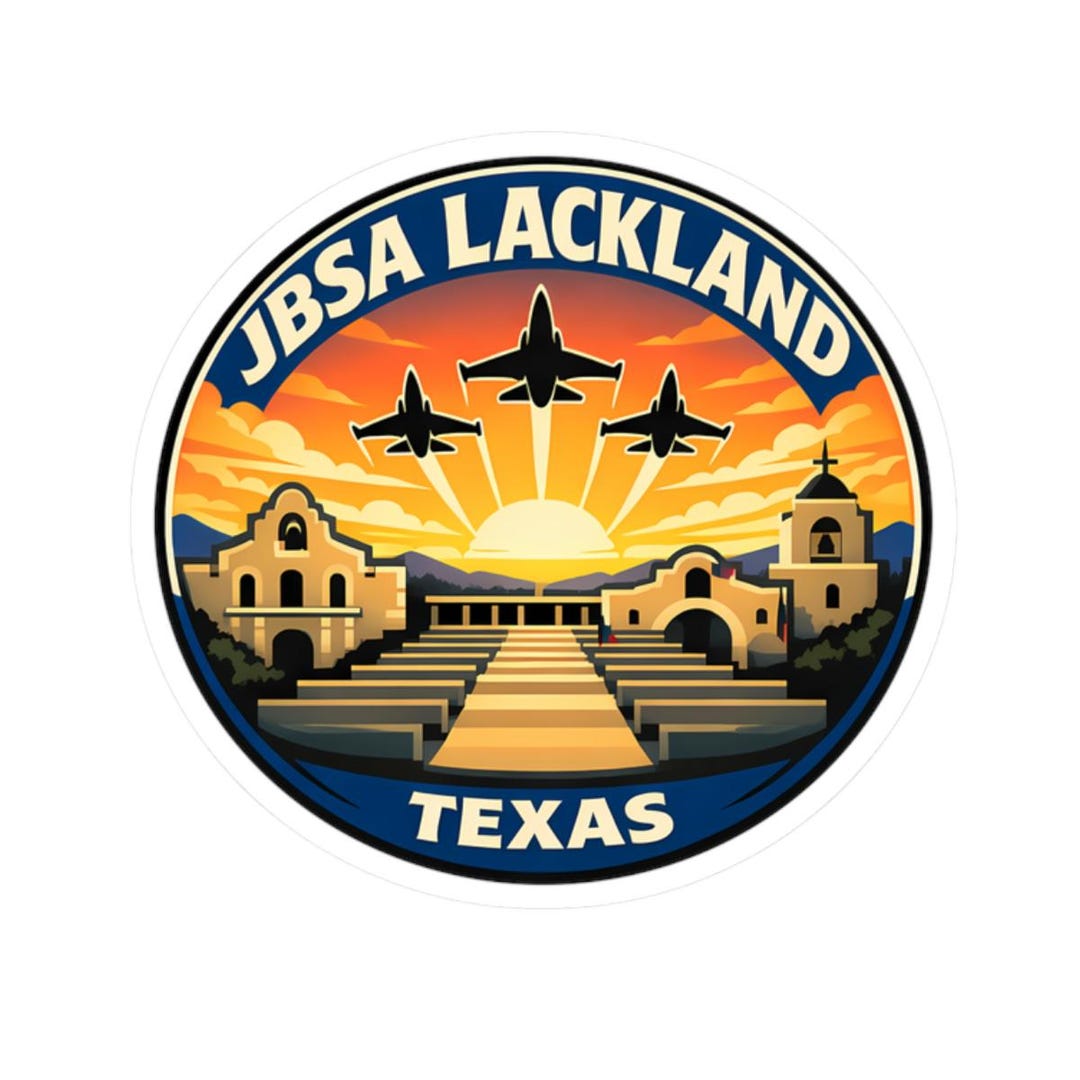 Jbsa Layout Sticker for Air Force Veterans JBSA Lackland Texas Jet Flyover Military ...