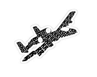A-10 Warthog Sticker, Aviation Enthusiasts and Military Fans Gift for Pilots, Veterans, and Aviation Decor