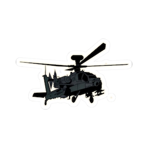 AH-64 Apache, Helicopter Sticker for Army Soldiers, Veterans, Servicemembers, Helicopter Pilots, Aviation Fans, or Military Enthusiasts