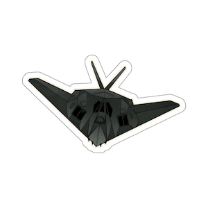 F-117 Nighthawk, Stealth Aircraft, Sticker for Armed Forces Veterans, Air Force Airmen, Fighter Jet Pilots, or Military Aviation Historians