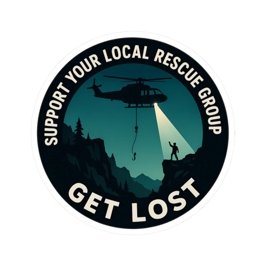 Mount Rescue Wall Sticker Sticker for Hikers & Search and Rescue Fans - Support Your Local Rescue ...